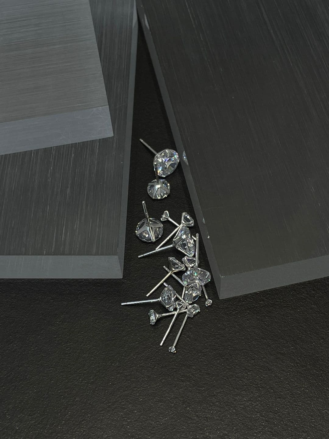 Silver 925 2-9mm Cubic Post Earrings E230300781 - 이미지 5