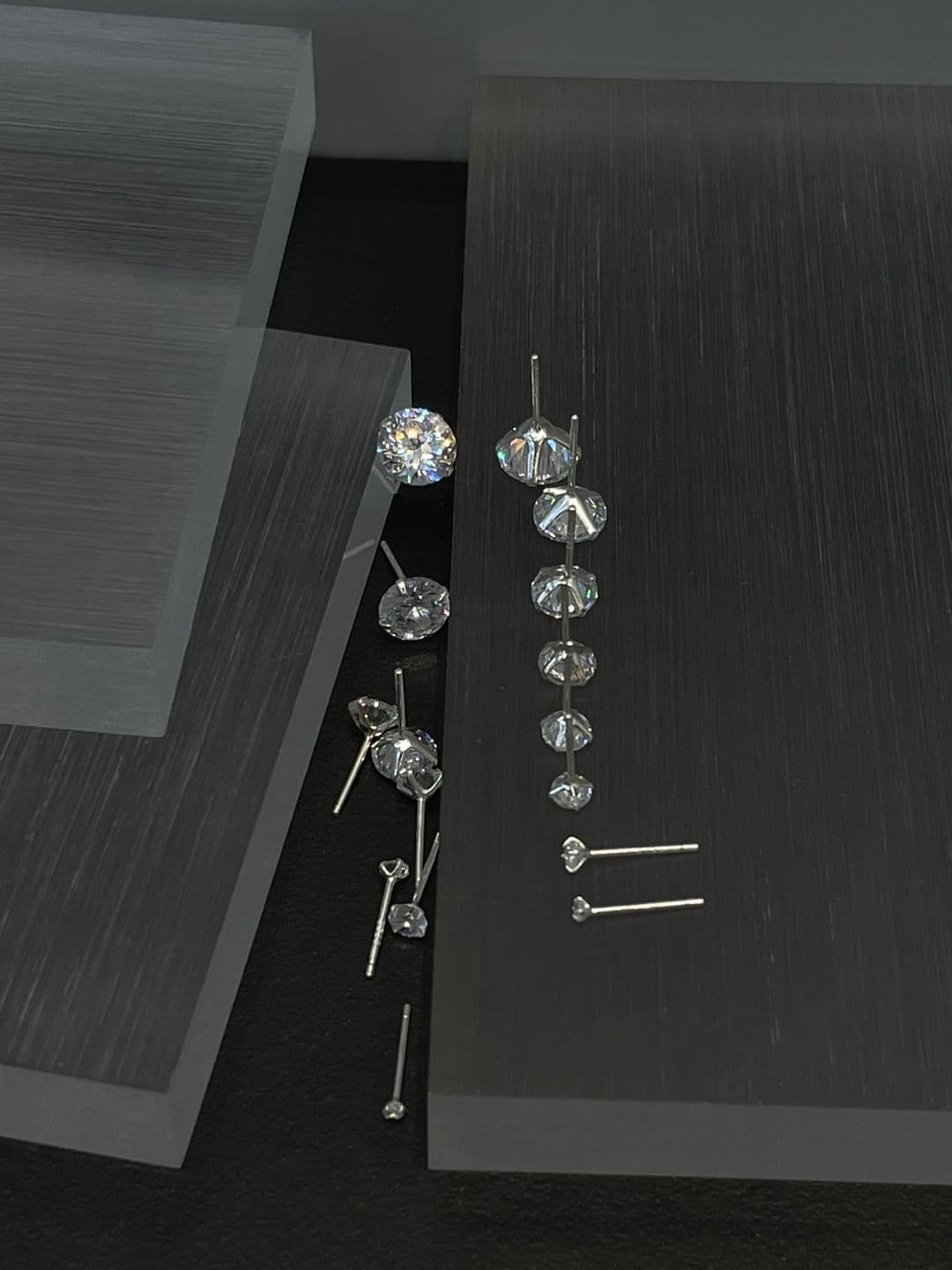 Silver 925 2-9mm Cubic Post Earrings E230300781 - 이미지 6