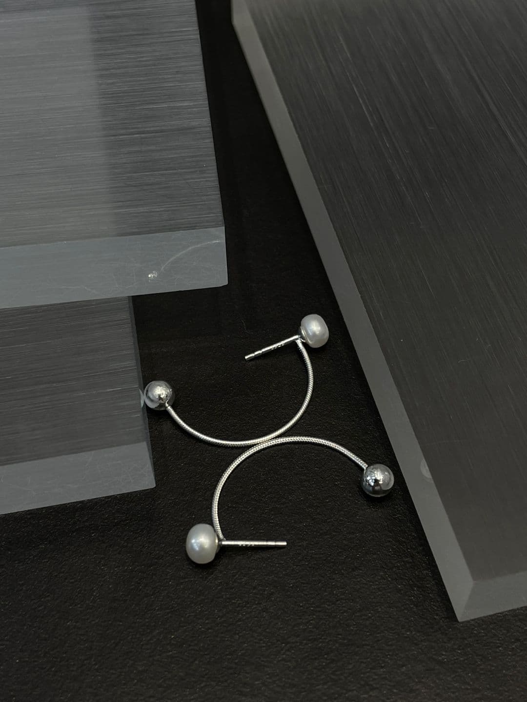 Silver 925 Freshwater Pearl Drop Silver Ball Post Earrings E230304957 - 이미지 6