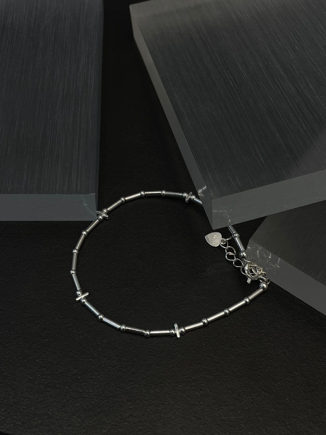 Silver 925 Silver Ball Stick Simple Bracelet B260490033 - 이미지 6
