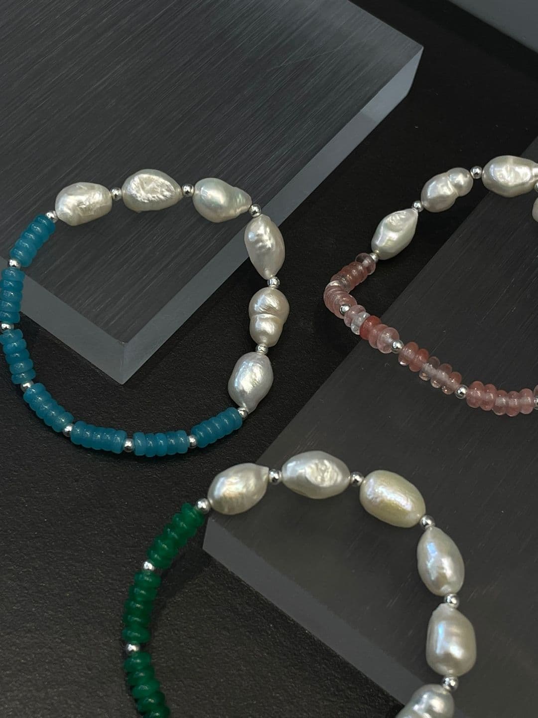 Silver 925 Freshwater Pearl Handmade Bracelet B260452858 - 이미지 6