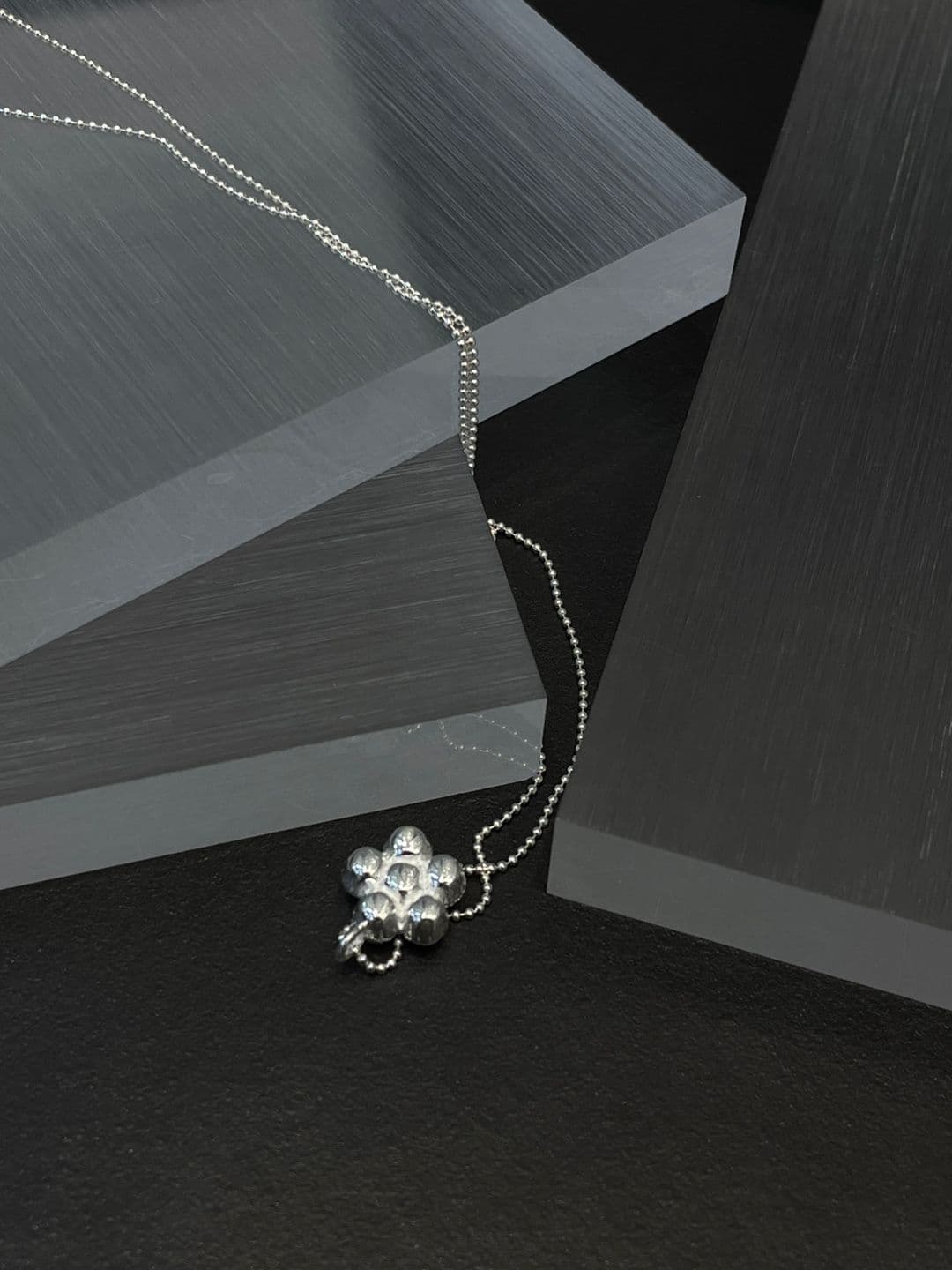 Silver 925 Heavy Flower 40-70cm Cutting Ball Necklace N260465286 - 이미지 10