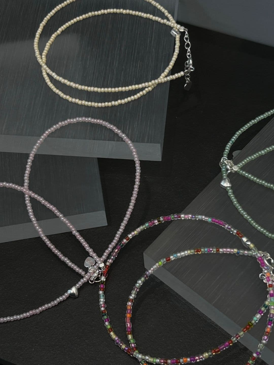 Silver 925 Handmade Crystal Heart Necklace N240432321 - 이미지 5