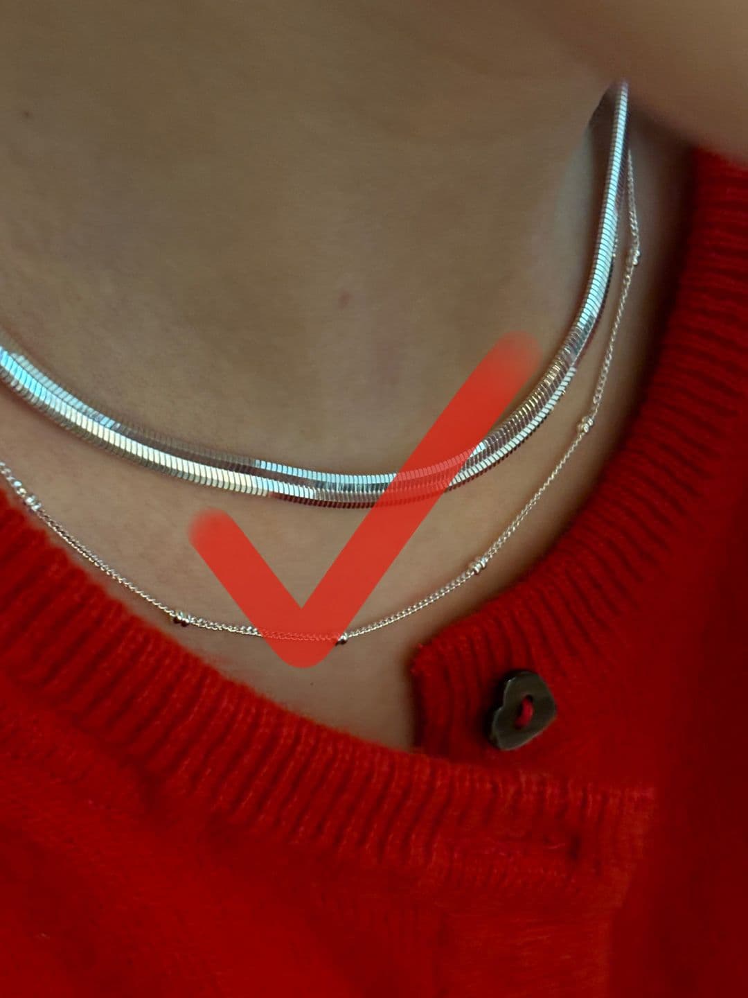 Silver 925 Twins Silver Ball Necklace N241127860 - 이미지 1
