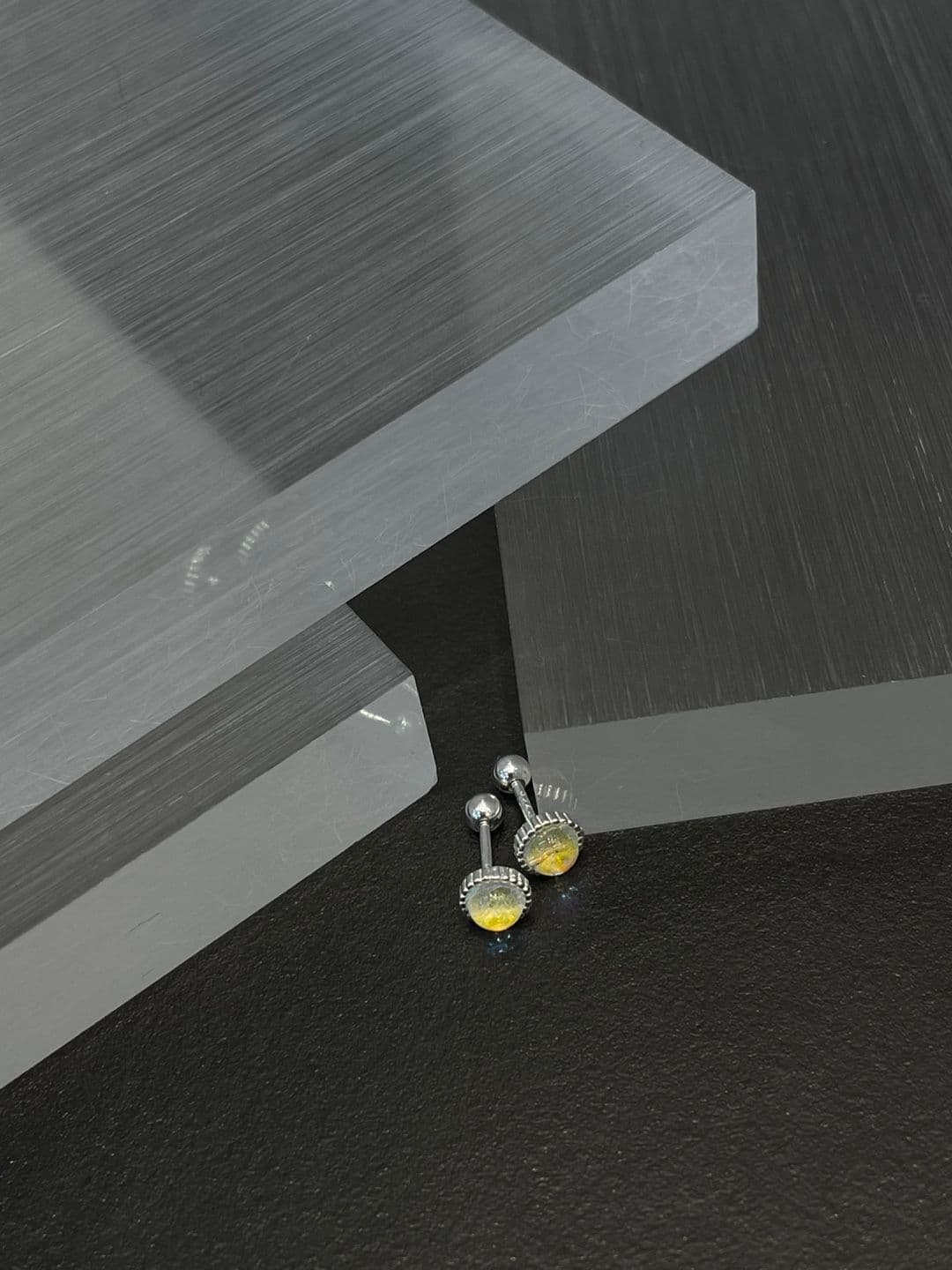 Silver 925 Aurora Gemstone Piercing P211248336 - 이미지 1