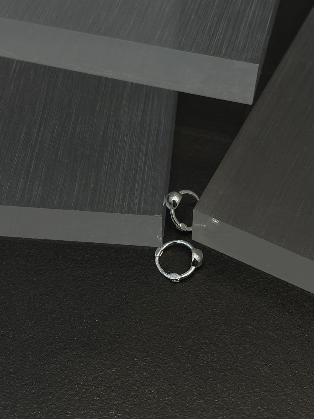 Silver 925 Round One-Touch Earrings E230555278 - 이미지 5