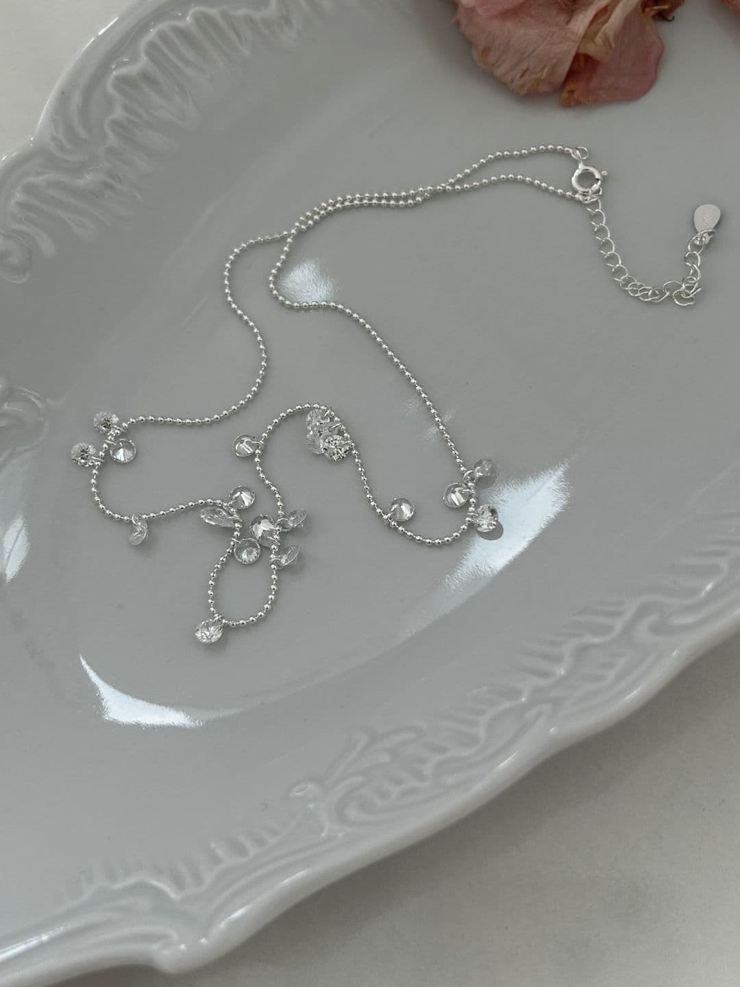 Silver 925 Cubic Silver Ball Necklace N240759216 - 이미지 4