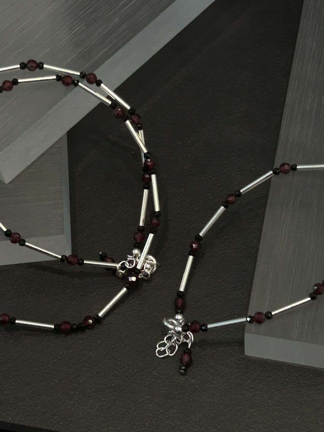 Silver 925 Garnet Gemstone Handmade Bracelet B260496213 - 이미지 11