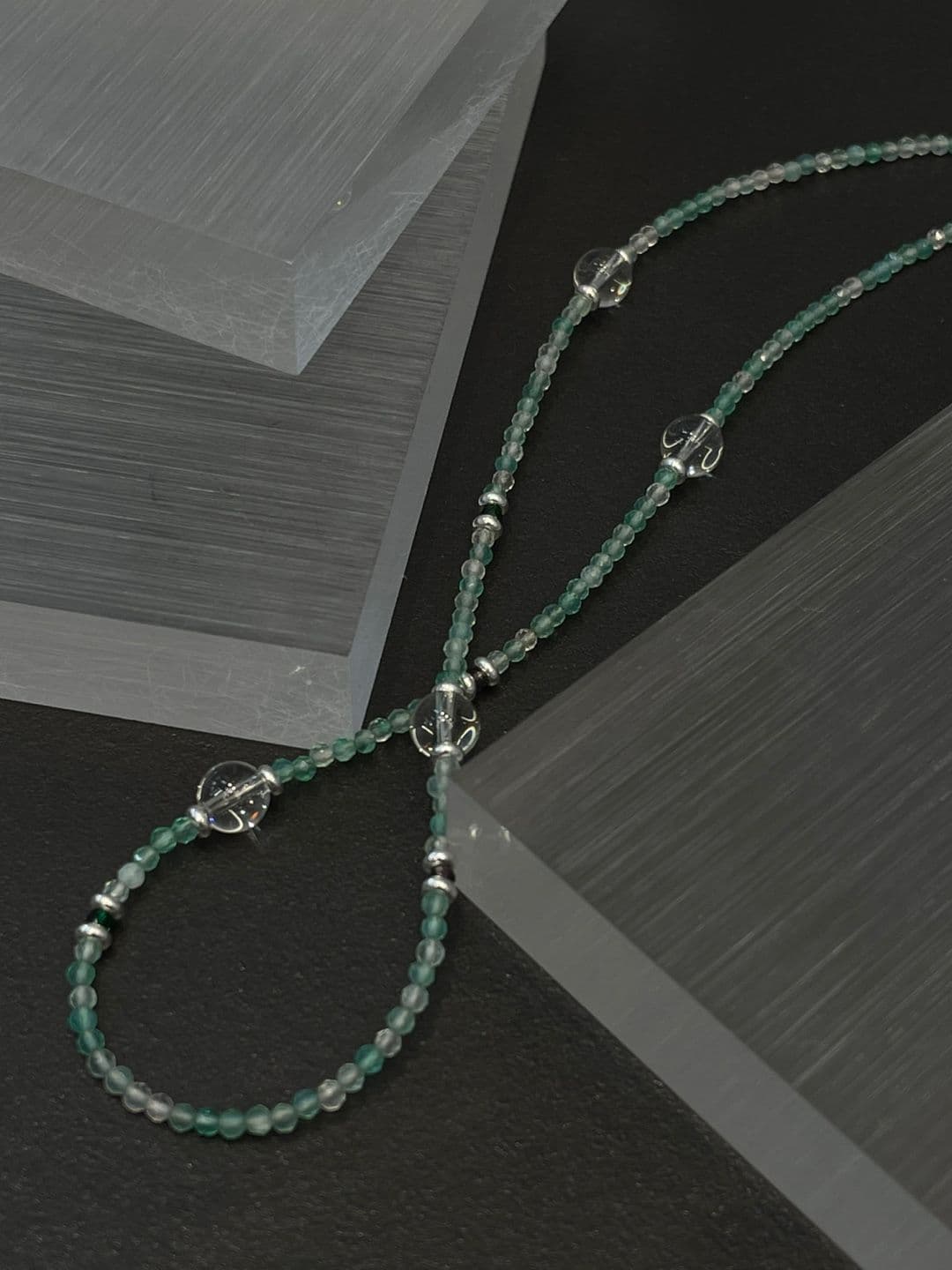 Silver 925 Crystal Gemstone Mix Handmade Necklace N260409345 - 이미지 8