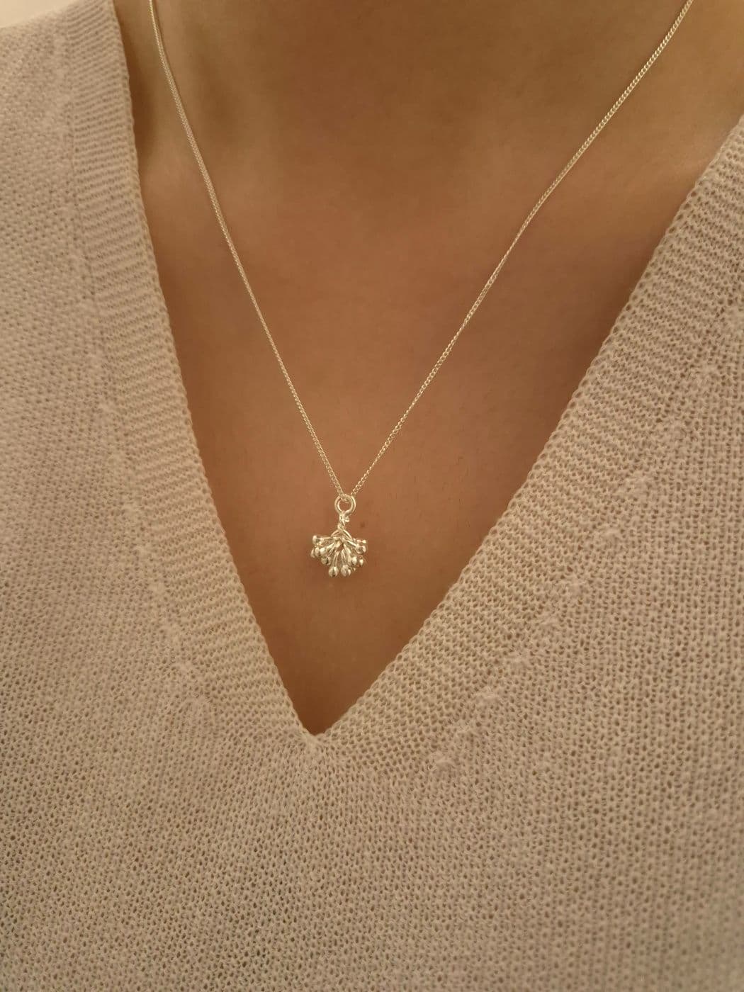 Silver 925 Small Grape Cluster 40-70cm Necklace N260415278 - 이미지 2