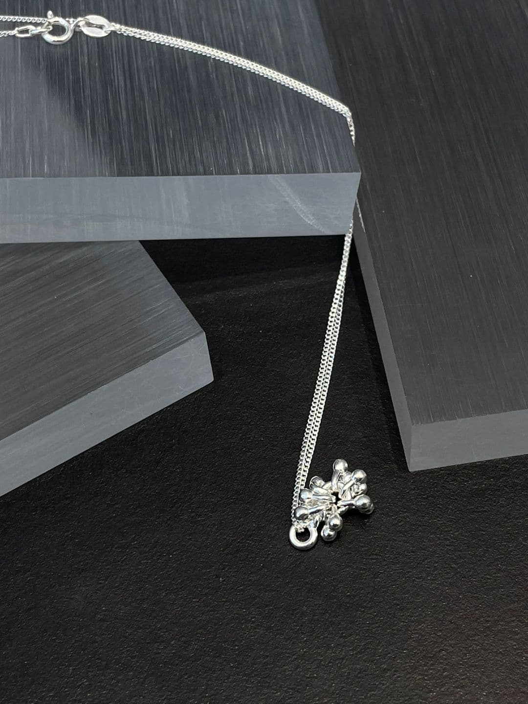 Silver 925 Small Grape Cluster 40-70cm Necklace N260415278 - 이미지 6