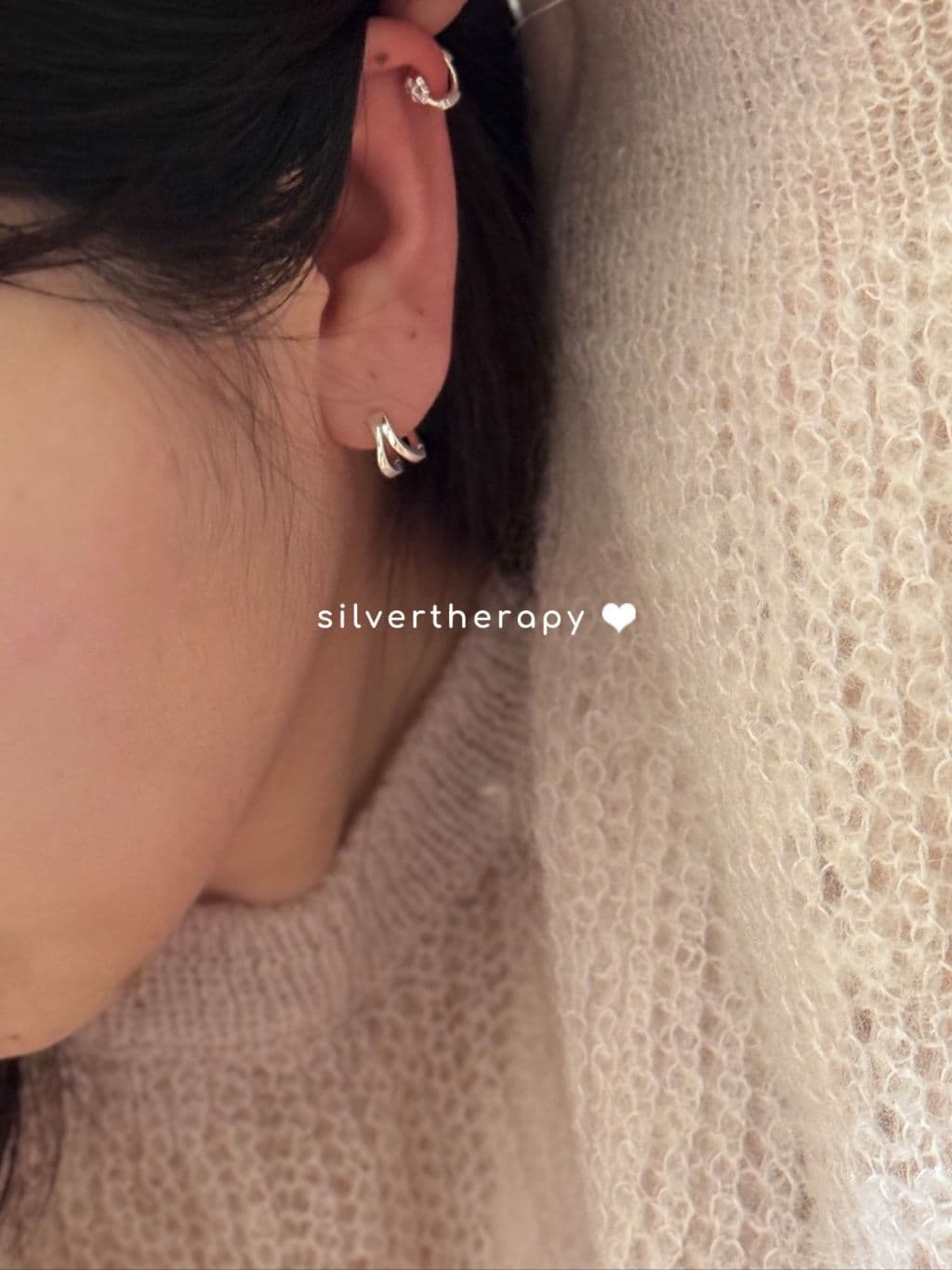 Silver 925 Upper Helix One-Touch Earrings E260412019 - 이미지 4