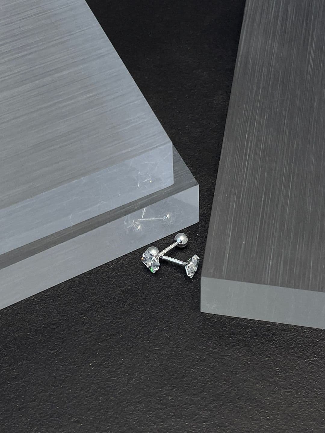 Silver 925 Classic Square Cubic Piercing P231069771 - 이미지 4