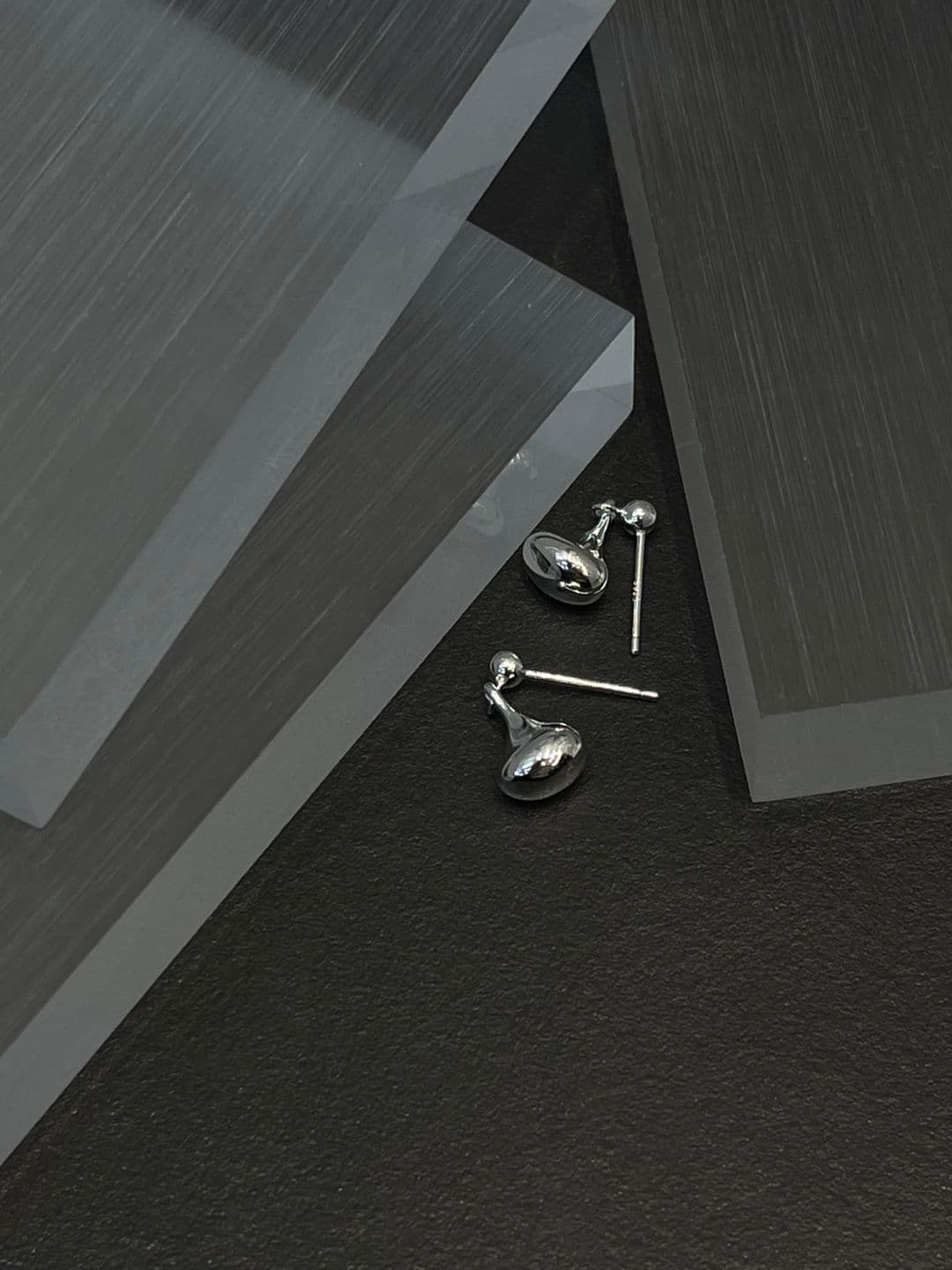 Silver 925 Teardrop Dangle Post Earrings E260456825 - 이미지 4