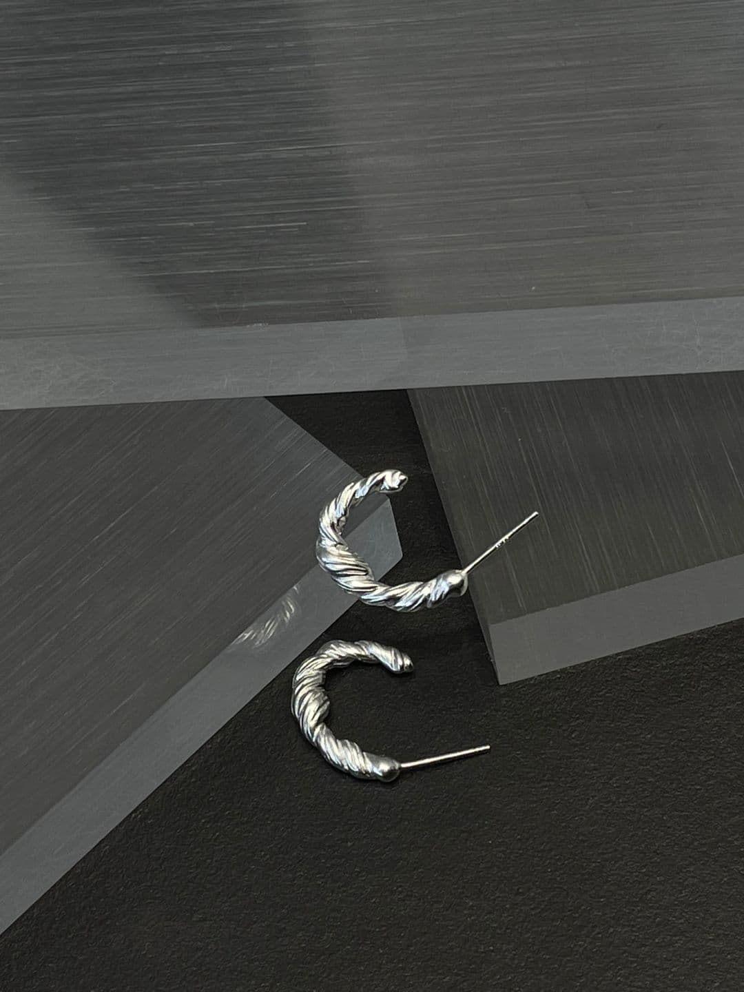 Silver 925 Bold Twist Post Earrings E260457840 - 이미지 7