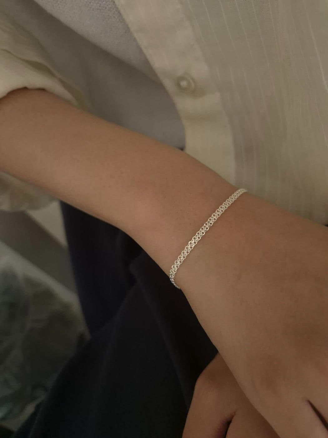 Silver 925 Wide Chain Bracelet B260452336 - 이미지 3