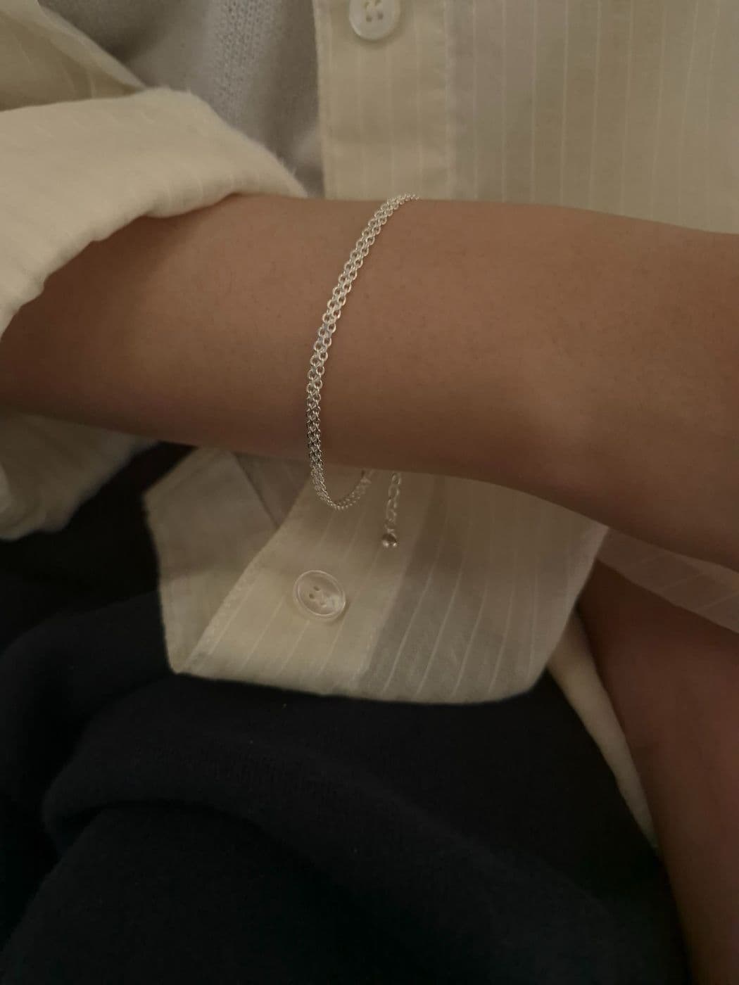 Silver 925 Wide Chain Bracelet B260452336 - 이미지 5