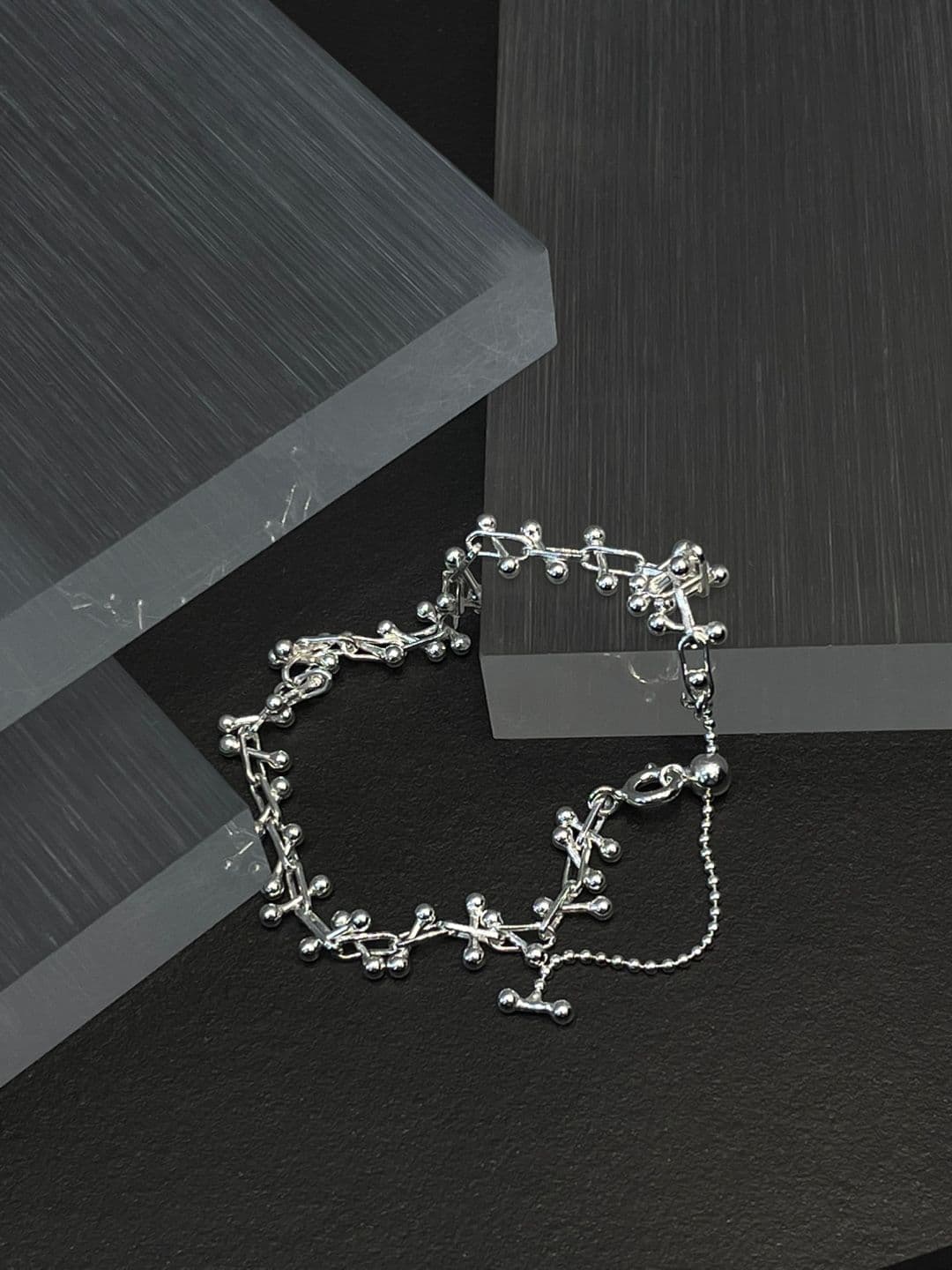 Silver 925 Silver Ball Chain Bracelet B260421525 - 이미지 14