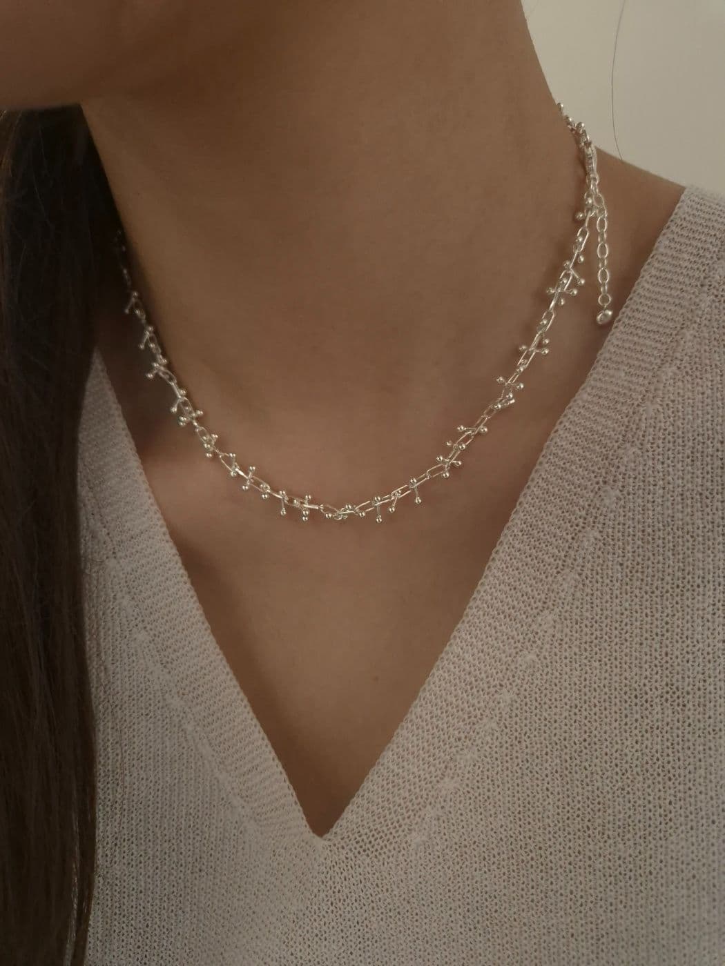 Silver 925 Silver Ball Chain Necklace N260498021 - 이미지 9