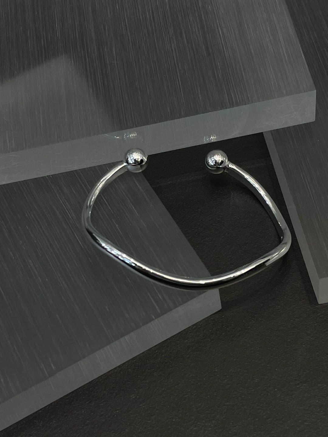 Silver 925 Silver Ball Round Bangle B260497584 - 이미지 12