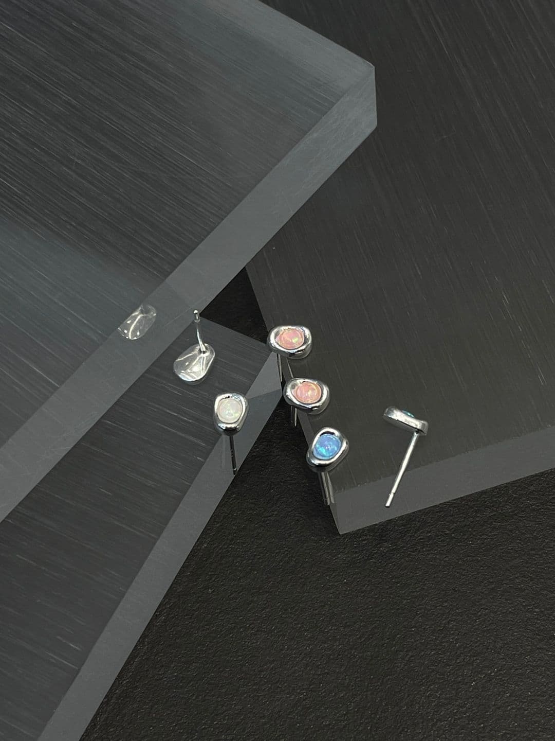 Silver 925 Opal Gemstone Post Earrings E230408384 - 이미지 4