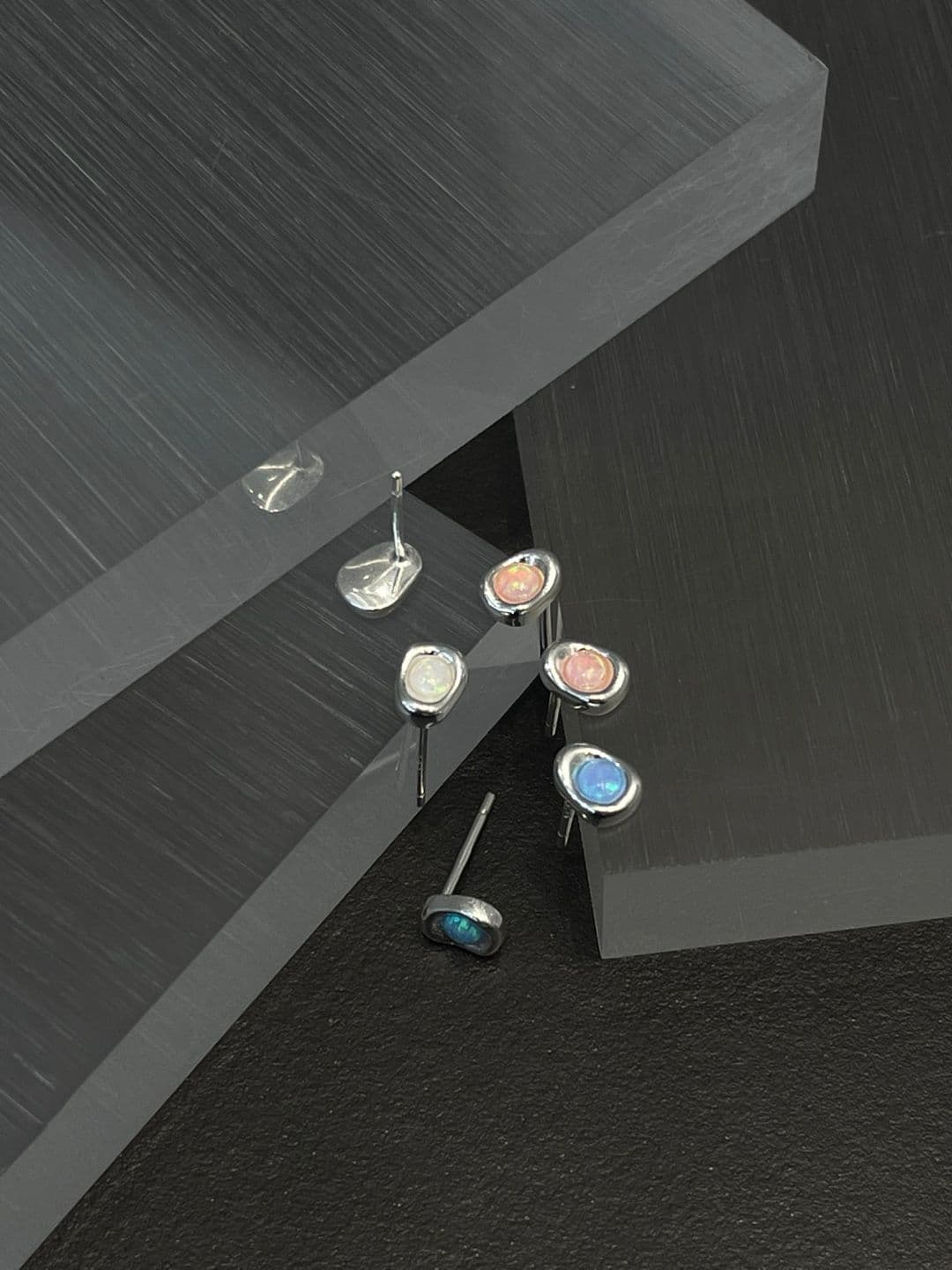 Silver 925 Opal Gemstone Post Earrings E230408384 - 이미지 5