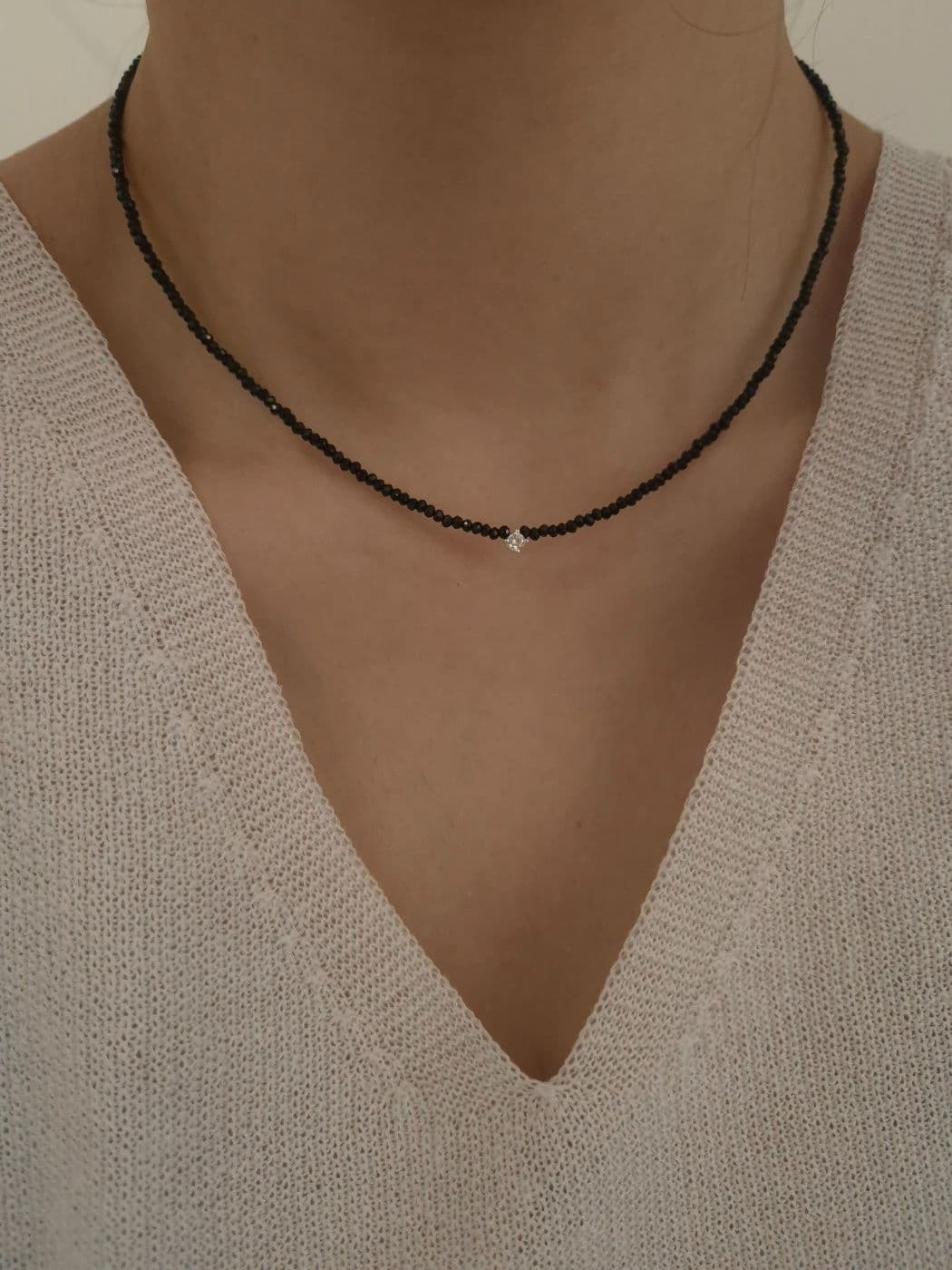 Silver 925 Red-Black Spinel Cubic Necklace N260558078 - 이미지 13
