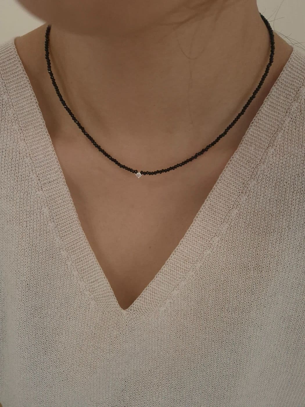 Silver 925 Red-Black Spinel Cubic Necklace N260558078 - 이미지 12