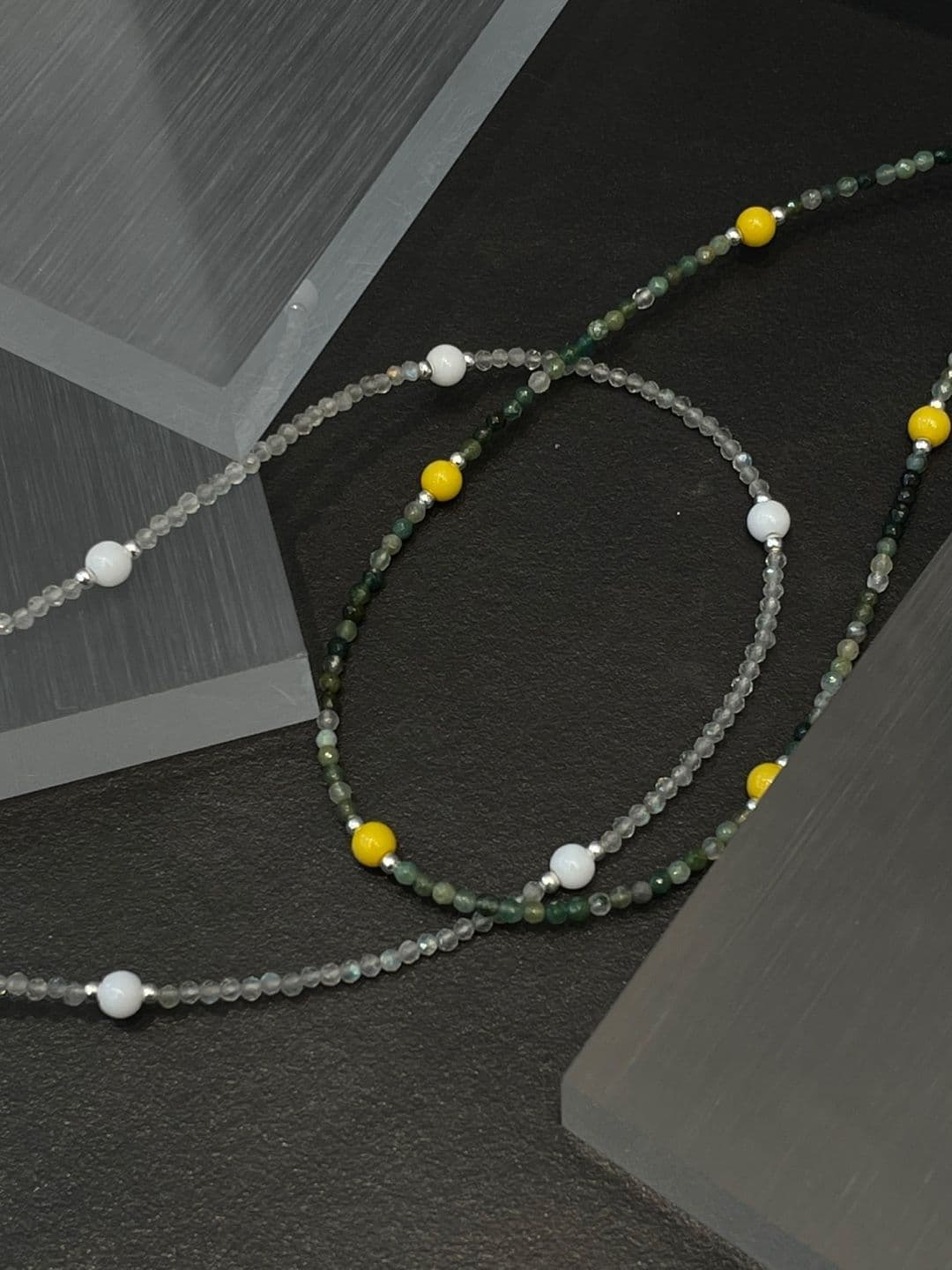 Silver 925 Ceramic Cubic Handmade Necklace N260562222 - 이미지 8