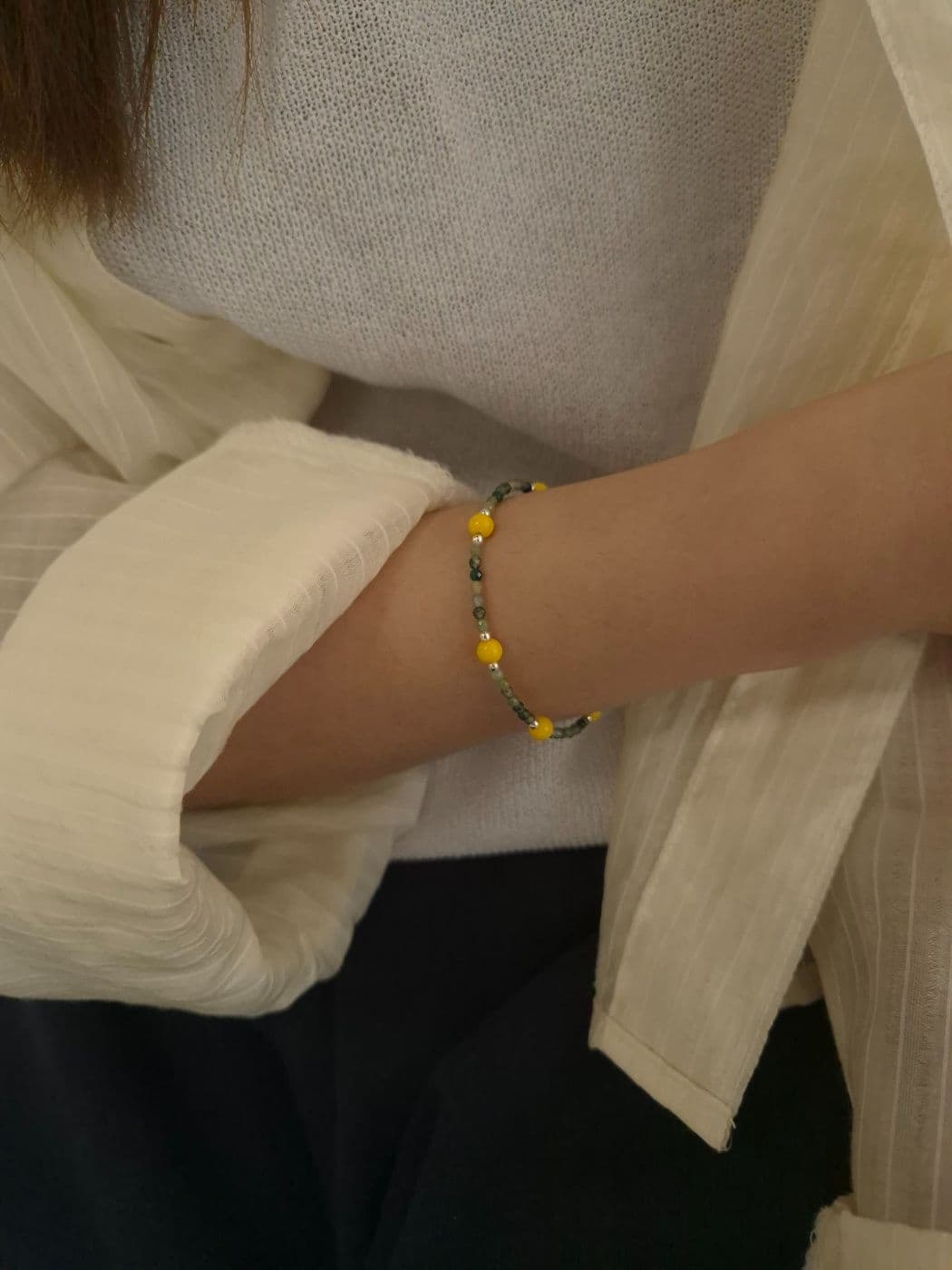 Silver 925 Ceramic Cubic Handmade Bracelet B260545081 - 이미지 2