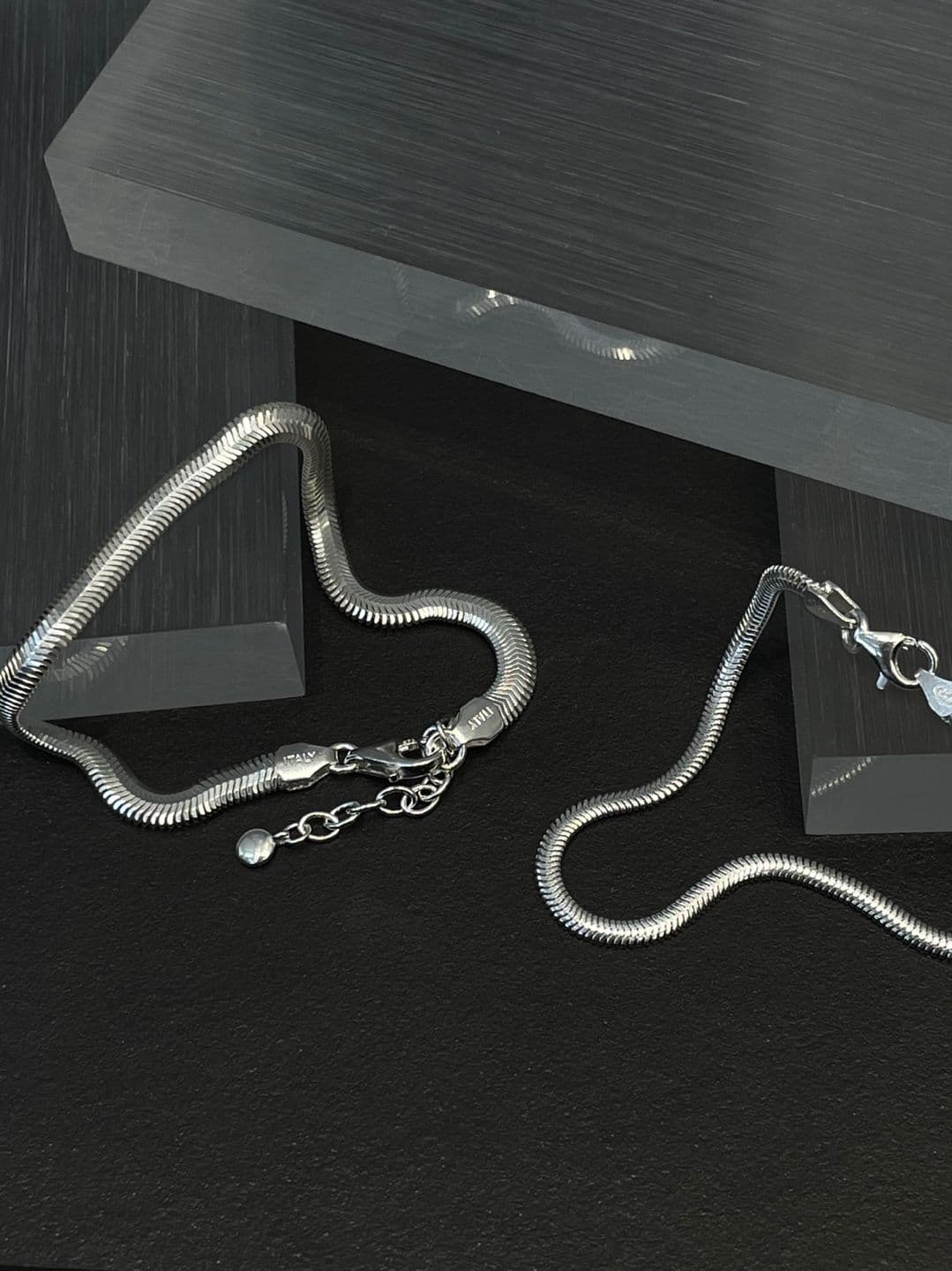 Silver 925 2.5-4mm Wide Snake Chain Bracelet B260479805 - 이미지 9