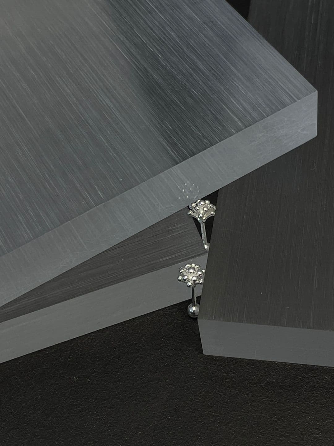 Silver 925 Flower Piercing P211214844 - 이미지 3