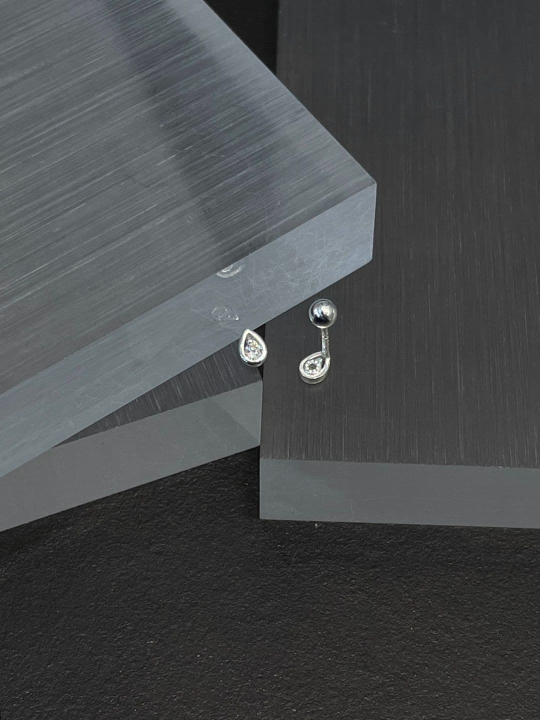 Silver 925 Teardrop Cubic Earrings Piercing P260510083 - 이미지 10
