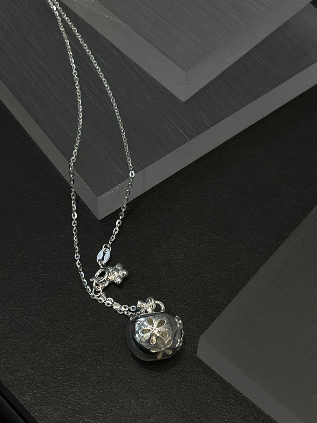 Silver 925 40-70cm Apple Flower Pendant Necklace N260544997 - 이미지 9