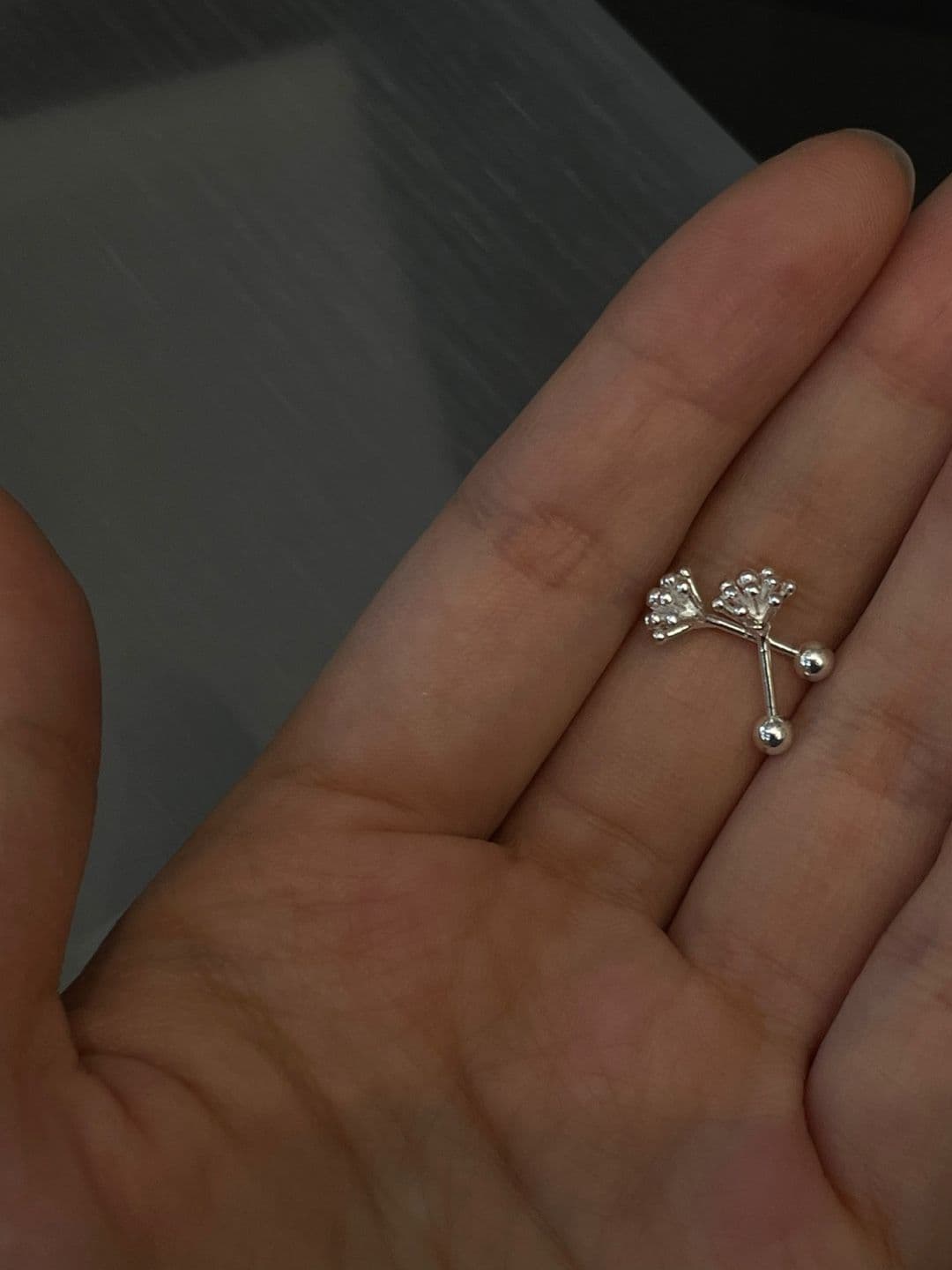 Silver 925 Flower Piercing P211214844 - 이미지 6