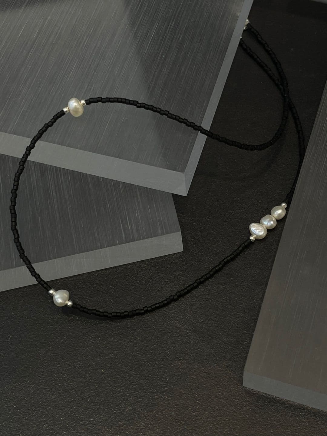 Silver 925 Freshwater Pearl Handmade Necklace N220785075 - 이미지 6