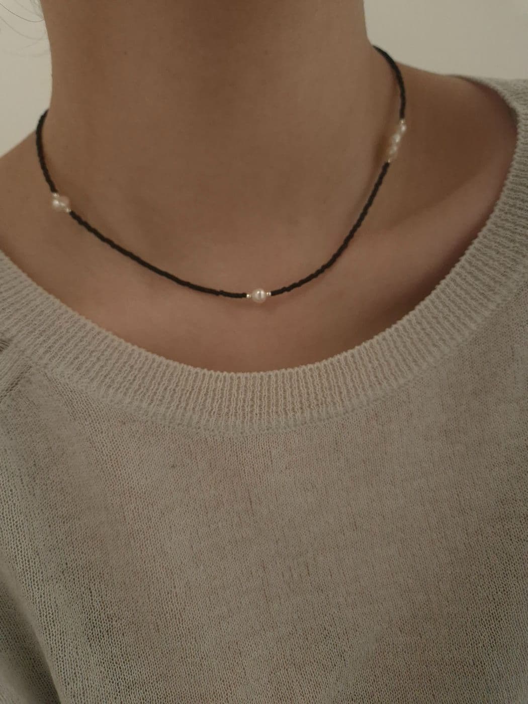 Silver 925 Freshwater Pearl Handmade Necklace N220785075 - 이미지 2
