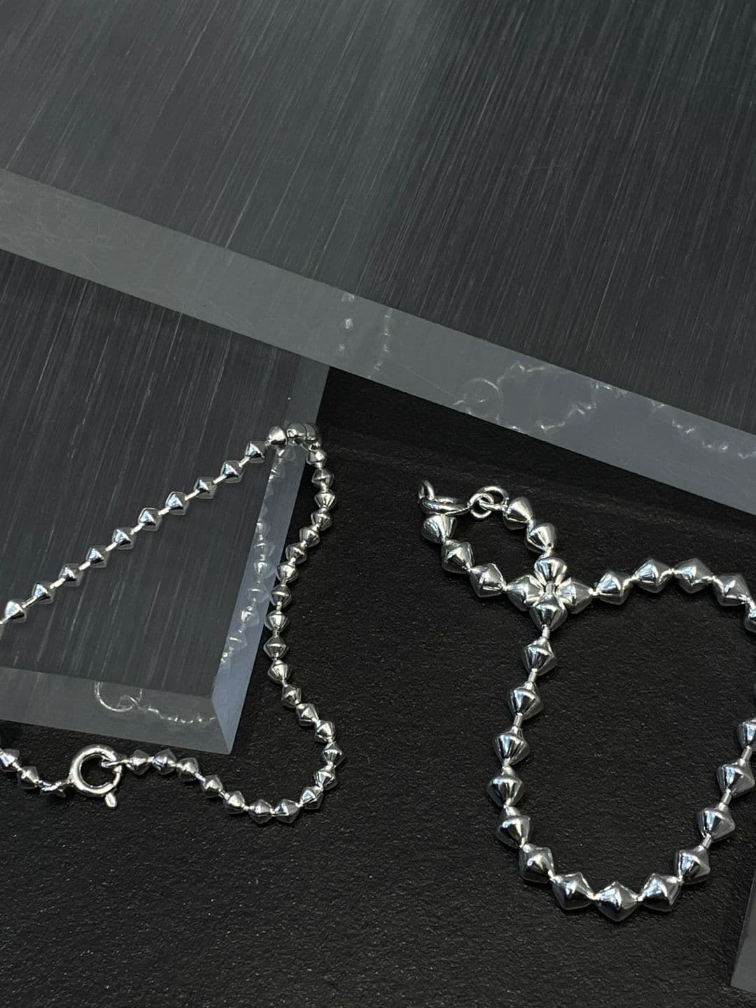 Silver 925 2-4mm Diamond-Cut Silver Ball Bracelet B260520816 - 이미지 17