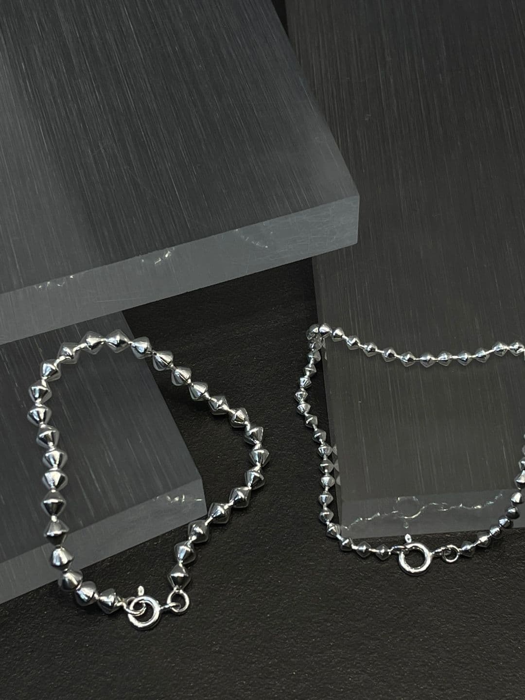Silver 925 2-4mm Diamond-Cut Silver Ball Bracelet B260520816 - 이미지 15