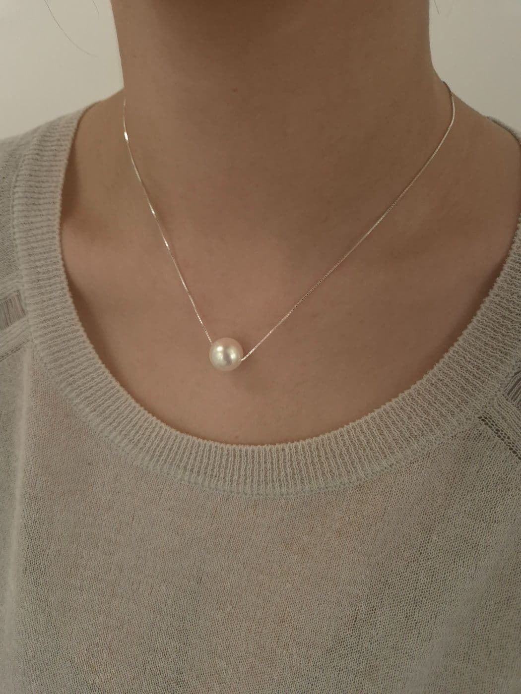Silver 925 6-8-10mm Pearl Necklace N230768289 - 이미지 5