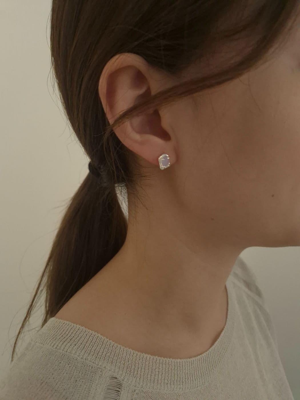 Silver 925 Gemstone Tray Post Earrings E221175930 - 이미지 4