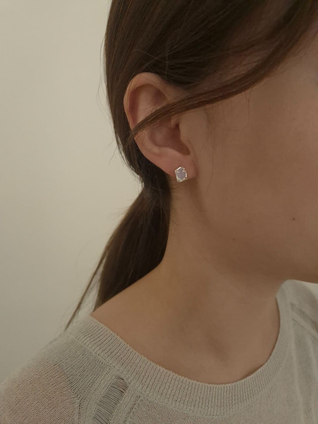Silver 925 Gemstone Tray Post Earrings E221175930 - 이미지 3