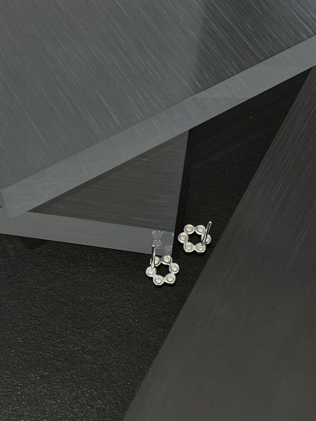 Silver 925 Flower Silver Ball Post Earrings E230131190 - 이미지 6