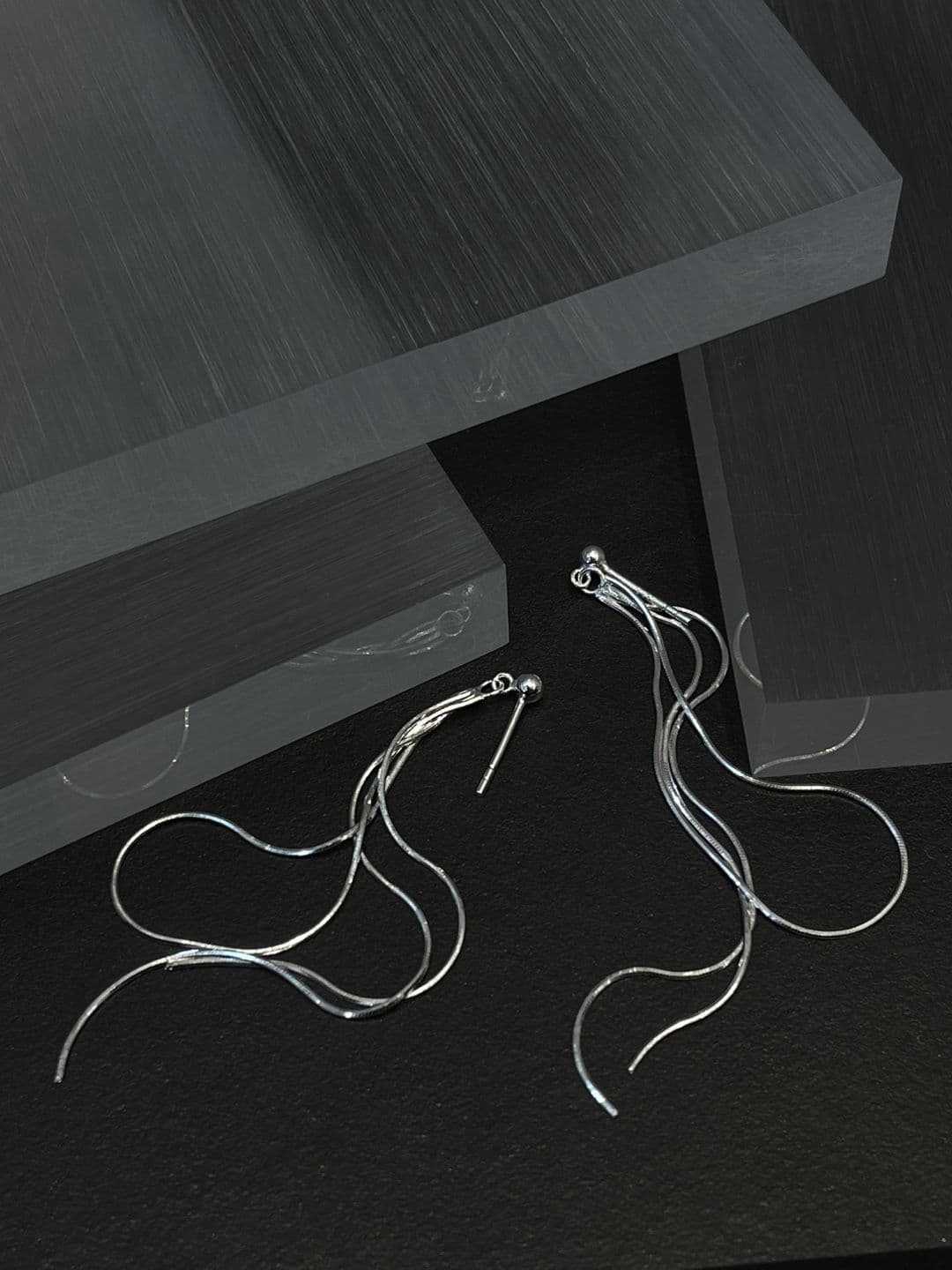 Silver 925 Big Knot Drop Post Earrings E230331050 - 이미지 4