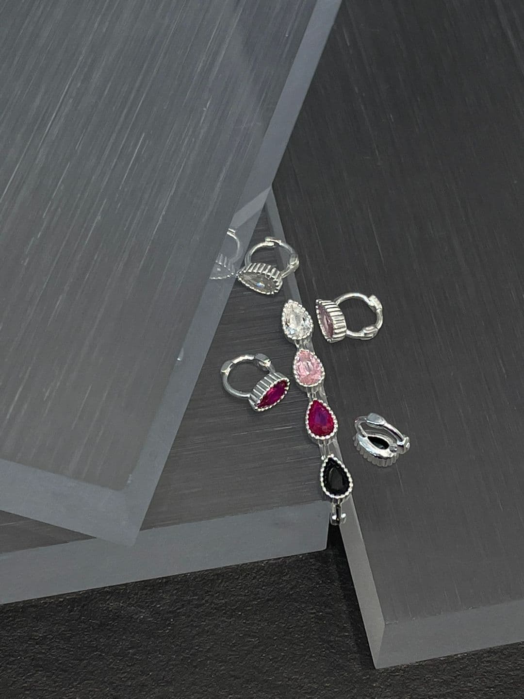 Silver 925 One-Touch Teardrop Cubic Earrings E230894387 - 이미지 6