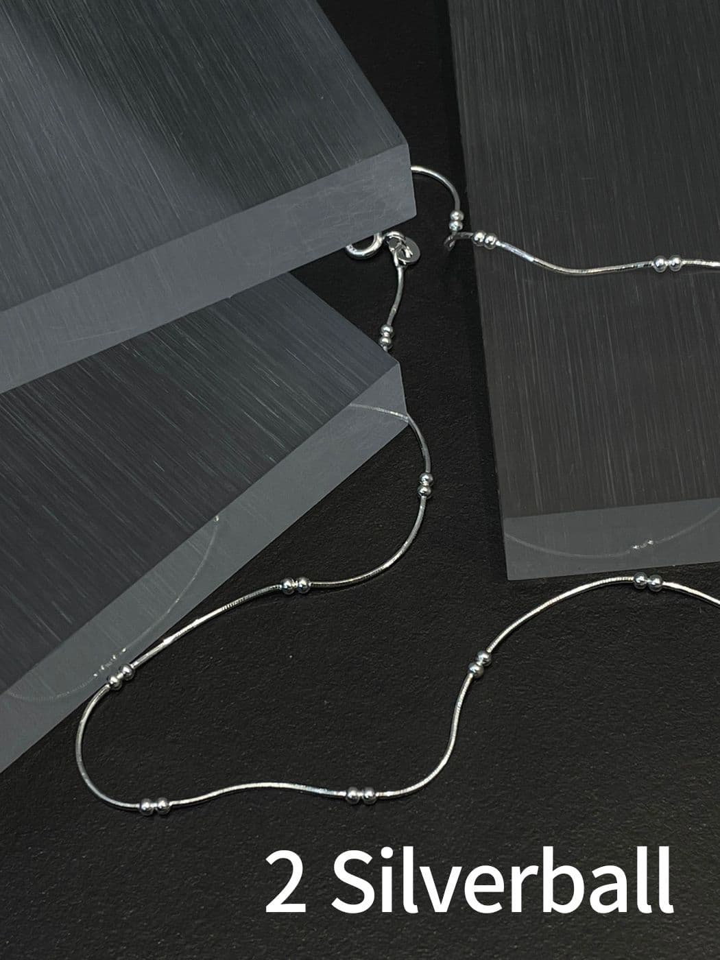 Silver 925 2-6 Silver Ball Necklace N260550915 - 이미지 15