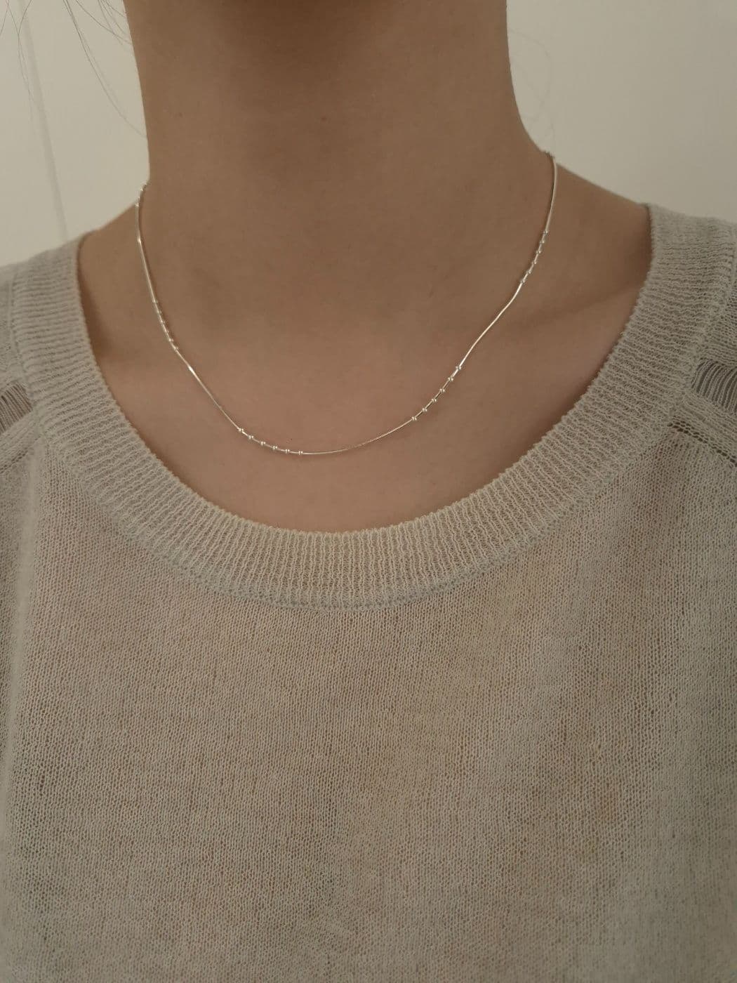 Silver 925 2-6 Silver Ball Necklace N260550915 - 이미지 9