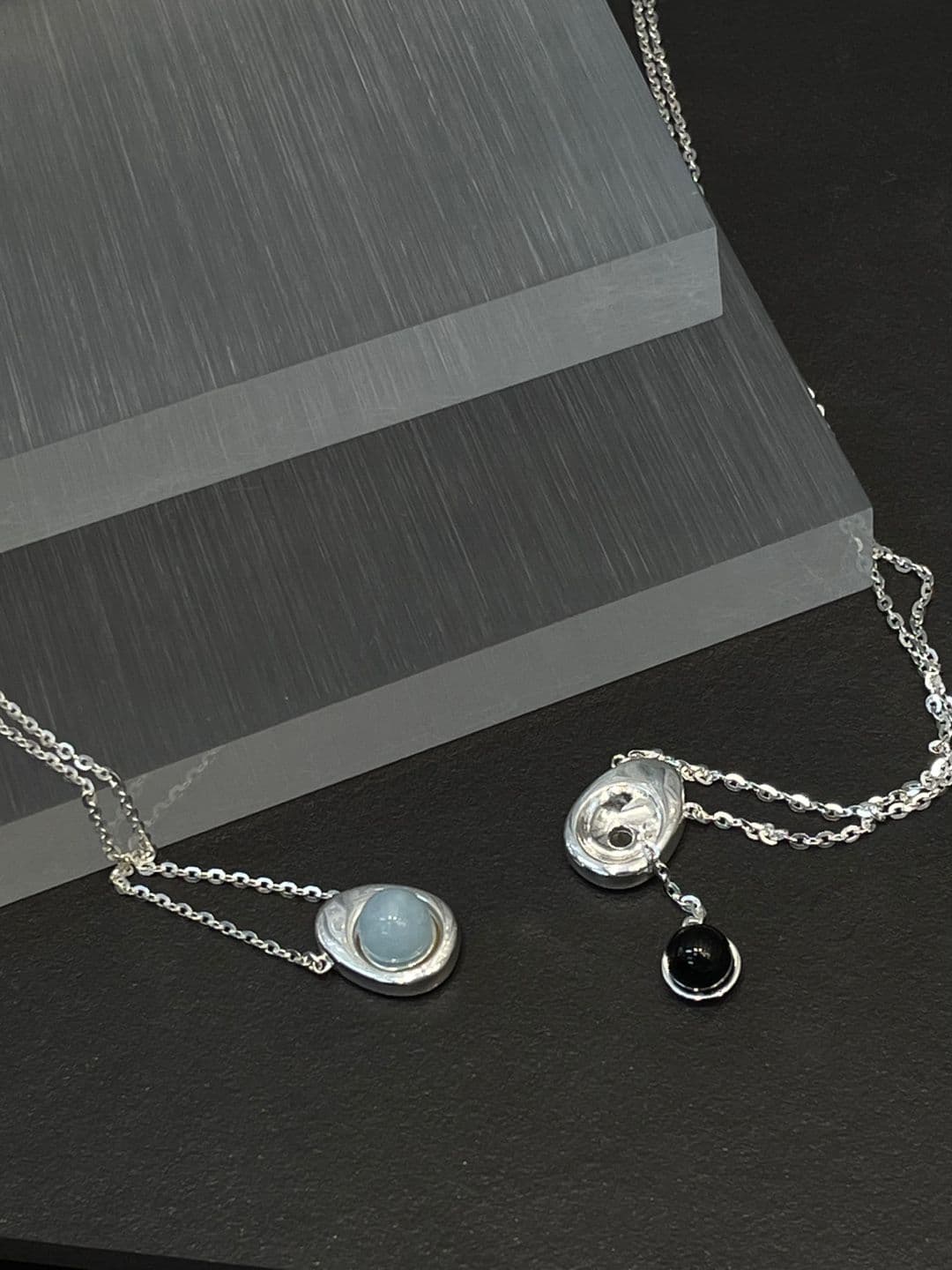 Silver 925 Gemstone Tray Chain Necklace N260579535 - 이미지 12