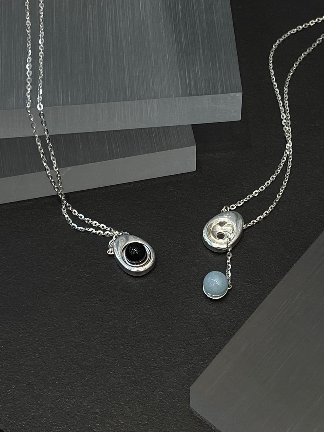 Silver 925 Gemstone Tray Chain Necklace N260579535 - 이미지 10