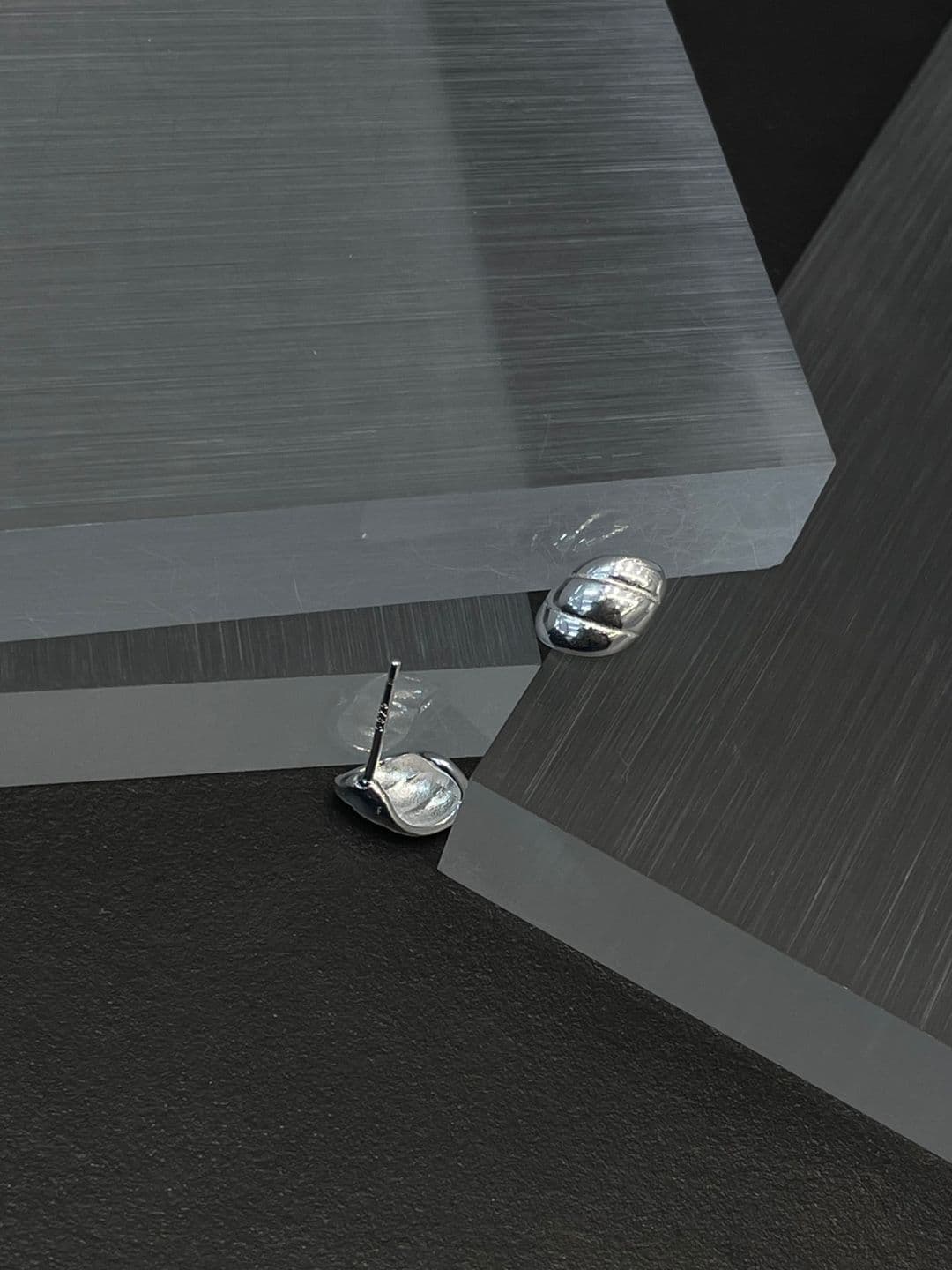 Silver 925 Croissant Post Earrings E240132315 - 이미지 3
